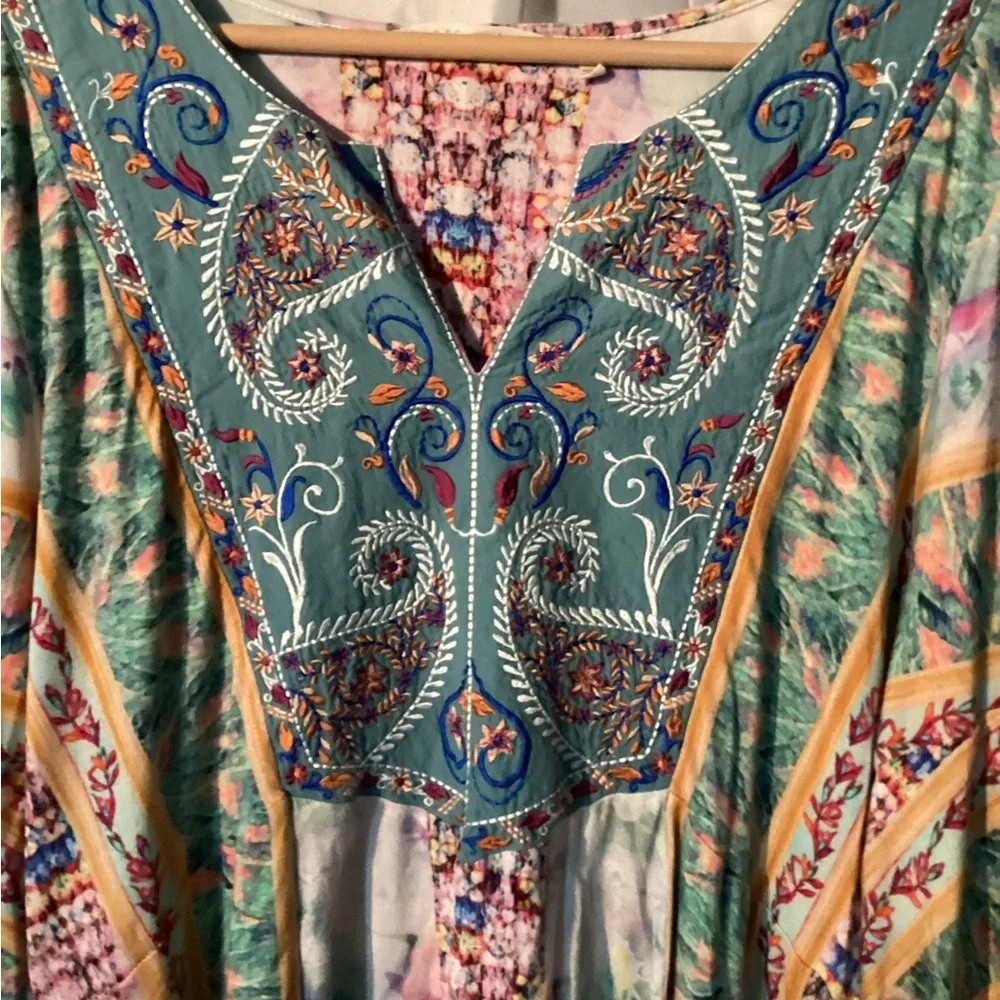 Soft Surroundings Boutique Womens BOHO Embroidered Aerhart Knit Tunc/Dress Sz 2X - Picture 14 of 16